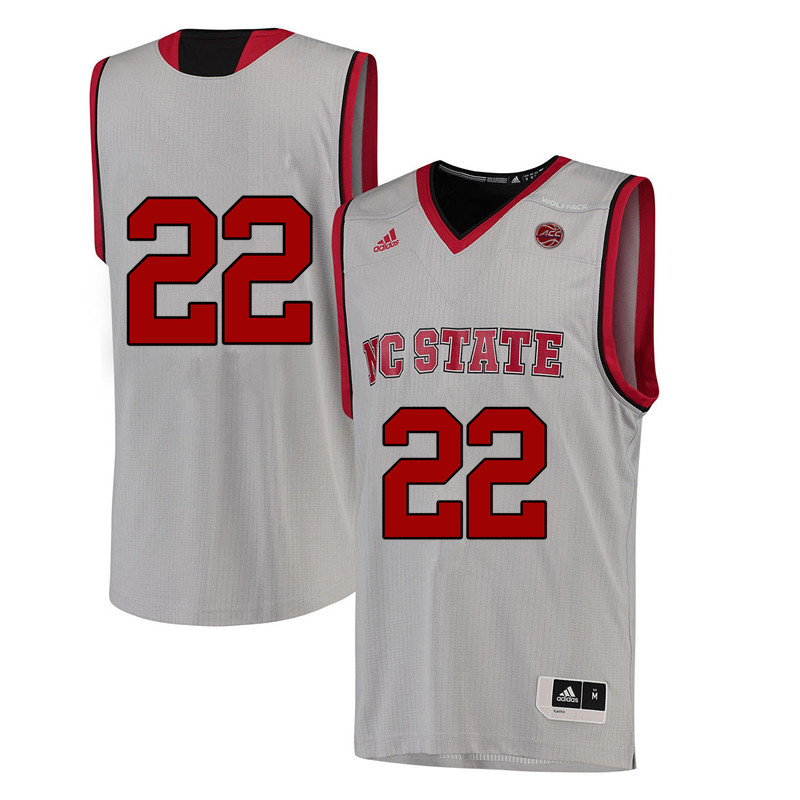 Men #22 Shaun Kirk NC State Wolfpack College Basketball Jerseys-White - Click Image to Close
